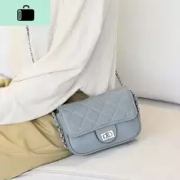 皮小包包女2020新款斜挎包菱格链条包百搭迷你小方包牛皮单肩包NEW LAKE女士单肩包