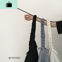 YOHOO!/个性褶皱包 ins日韩简约百搭斜挎包帆布单肩学生书包男女NEW LAKE女士单肩包