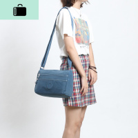 尼龙布防水简约斜挎包女轻便多口袋百搭女包逛街旅游休闲单肩布包NEW LAKE女斜挎包