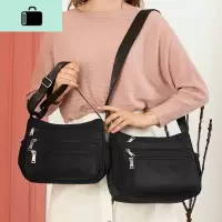 尼龙牛津布女包新款2019大容量休闲中年妈妈防水单肩包帆布斜挎包NEW LAKE女斜挎包