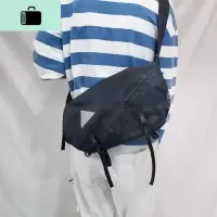 韩国ins工装单肩斜挎包男机能作战背包女大容量反光防水差包NEW LAKE女斜挎包