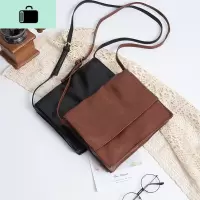 简约百搭软皮女韩版小皮包包森系大容量复古日系学生单肩斜挎小包NEW LAKE女斜挎包