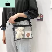 透明包包2020新款春夏网红时尚单肩斜挎包女百搭ins洋气果冻女包NEW LAKE女斜挎包