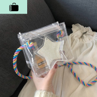 透明小包包女2019夏天新款ins可爱少女果冻包个性百搭单肩斜挎包NEW LAKE女斜挎包