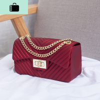 2020硅胶女包小包斜挎包v纹小方包链条手机包磨砂迷你果冻包NEW LAKE女斜挎包