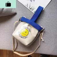 可爱透明果冻斜挎包包2019新版冬天小清新网红同款笑脸单肩水桶包NEW LAKE女斜挎包