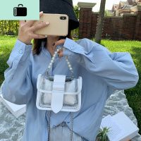 夏天ins超火小包包女斜挎链条手提小方包女透明小包女流行果冻包NEW LAKE女斜挎包