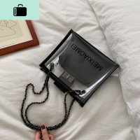 夏天透明小包包2020流行新款韩版时尚单肩斜挎包女百搭ins果冻包NEW LAKE女斜挎包