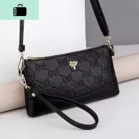 夏天小包包2020新款时尚压花软皮中年婆婆手挽妈妈包单肩斜挎女包NEW LAKE女斜挎包