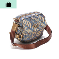 斜挎包新款女包韩版潮流休闲时尚帆布斜跨单肩包旅游背包NEW LAKE 蓝布(长宽高22-6-19cm)女斜挎包