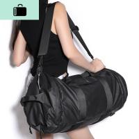 旅行包男手提运动健身包篮球训练包双肩背包大容量单肩斜挎行李袋NEW LAKE 黑色 大男士手提包