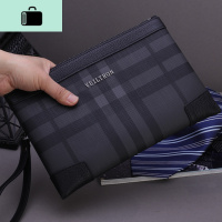 手包男士手拿包手抓包手拎包手挽包格子条纹牛皮包边信封包休闲潮NEW LAKE