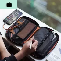 手拿包男防水便携出差户外商务简约个性休闲大容量帆布手抓收纳包NEW LAKE