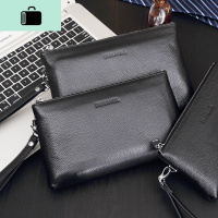 男式皮手包小牛皮手拿包时尚皮手抓包大容量软皮手机包钱包潮NEW LAKE男士手拿包