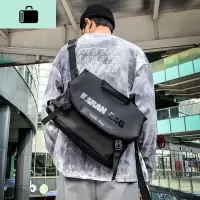 2020新款潮牌大容量斜挎包男女嘻哈街头机能风工装包男单肩包书包NEW LAKE男士单肩包