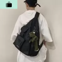 斜挎包男士学生背包书包潮流女ins大容量潮牌日系休闲百搭单肩包NEW LAKE男士单肩包