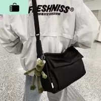 男士单肩包ins潮牌大容量挎包女街头潮流工装包学生休闲百搭背包NEW LAKE