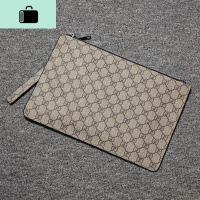 信封手包男薄款2019新款韩版潮流手拿包男女时尚手抓包休闲手拎包NEW LAKE 卡其色(关注收藏)