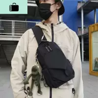 胸包男简约休闲韩版腰包帆布小包包男士斜挎包单肩包运动背包潮包NEW LAKE男士腰包