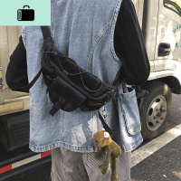 @方少男装 2020超火ins韩版潮流斜挎包男学生休闲百搭机能帆布包NEW LAKE
