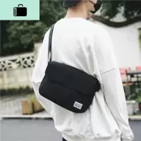 男生斜挎包ins潮牌单肩包女简约日系帆布小挎包学生休闲百搭包包NEW LAKE男士斜挎包