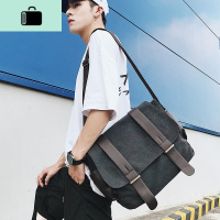 青年单肩包韩版男士斜跨旅行休闲街头斜挎包学生书包男包包帆布包NEW LAKE男士斜挎包