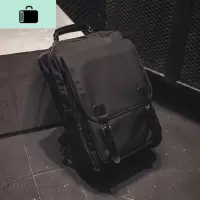 男士翻盖休闲包文艺风电脑背包学生帆布书包双肩包时尚潮流旅行包NEW LAKE 235
