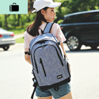 2020新款韩版双肩包女帆布中学生书包男校园小清新背包休闲旅行包NEW LAKE 雪花蓝