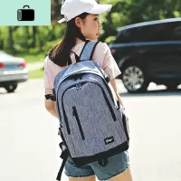 2020新款韩版双肩包女帆布中学生书包男校园小清新背包休闲旅行包NEW LAKE 雪花蓝