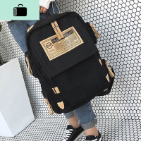 背包男双肩包ins时尚潮流休闲简约帆布旅行包韩版高中大学生书包NEW LAKE 02黑常规款45*35*15cm