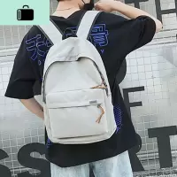 背包男双肩包ins时尚潮流休闲简约帆布旅行包韩版高中大学生书包NEW LAKE 901灰常规款45*35*15cm