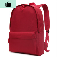 日韩休闲牛津布帆布双肩包男女学生书包背包韩版潮旅行包NEW LAKE 聚酯纤维红色加大