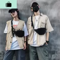 2020超火斜挎包潮牌小背包胸包蹦迪包男腰包迷你包包女单肩包insNEW LAKE腰包男