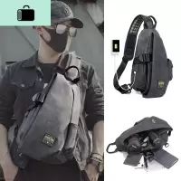单肩包男斜挎包潮牌2020新款休闲大容量小背包潮男士胸包时尚男包NEW LAKE腰包男