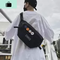 胸包男大容量日系简约潮牌斜挎包学生单肩背包街头百搭运动腰包女NEW LAKE男士腰包