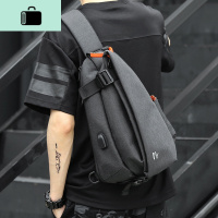 男士运动胸包休闲单肩包男包韩版潮流斜挎包青年简约斜背差包NEW LAKE