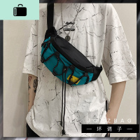 潮牌ins单肩斜跨包日系个性酷酷的小挎包男士工装胸包休闲腰包女NEW LAKE男士单肩包