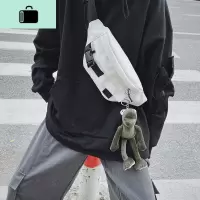 斜挎包潮牌ins运动女超火日系男士胸包帆布小挎包单肩包学生腰包NEW LAKE男士单肩包