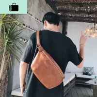 新款复古男士小包时尚青年小胸包单肩包运动骑行斜跨包腰包大容量NEW LAKE男士单肩包