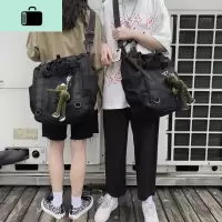 单肩包日系休闲斜挎包大容量旅行包男士手提包潮牌女健身包工装包NEW LAKE男士斜挎包