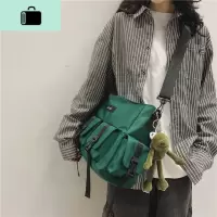 斜挎包男士大容量工装包个性潮流单肩包多口袋学生上课书包女韩版NEW LAKE
