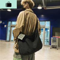 斜挎包男潮牌日系大容量简约百搭休闲单肩包女学生帆布背包时尚NEW LAKE