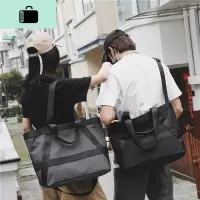 日系原宿单肩包女大容量托特包男士简约时尚斜挎包学生书包手提包NEW LAKE男士斜挎包
