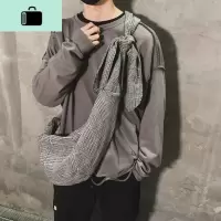 男士斜挎包帆布大容量背包学生潮牌日系ins挎包个性潮流女单肩包NEW LAKE