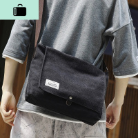 帆布日系斜挎包男文艺简约学生单肩背包潮牌多功能跨包男士包包NEW LAKE