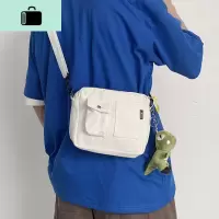斜挎包男单肩包韩版潮流帆布学生背包潮牌男生包包ins潮小包轻便NEW LAKE