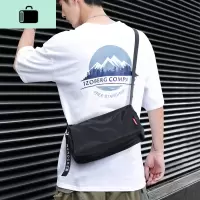 日系潮流单肩斜挎包男ins潮小包休闲嘻哈斜背包女工装邮差小包男NEW LAKE