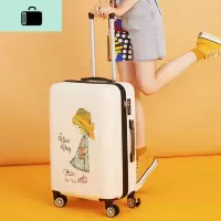 行李箱ins网红韩版拉杆箱潮男女可爱卡通旅行箱20少女皮箱密码箱NEW LAKE