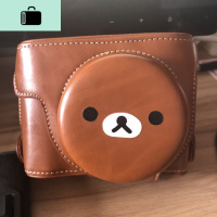 NEW LAKE佳能g7x2g7x3相机包保护套g7xiig7xmark2g7x相机套可爱卡通 浅棕色G7X3数码相机包