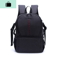 NEW LAKE轻便休闲相机包双肩佳能微单单反防水摄影包旅游时尚相机背包男女 黑色数码相机包